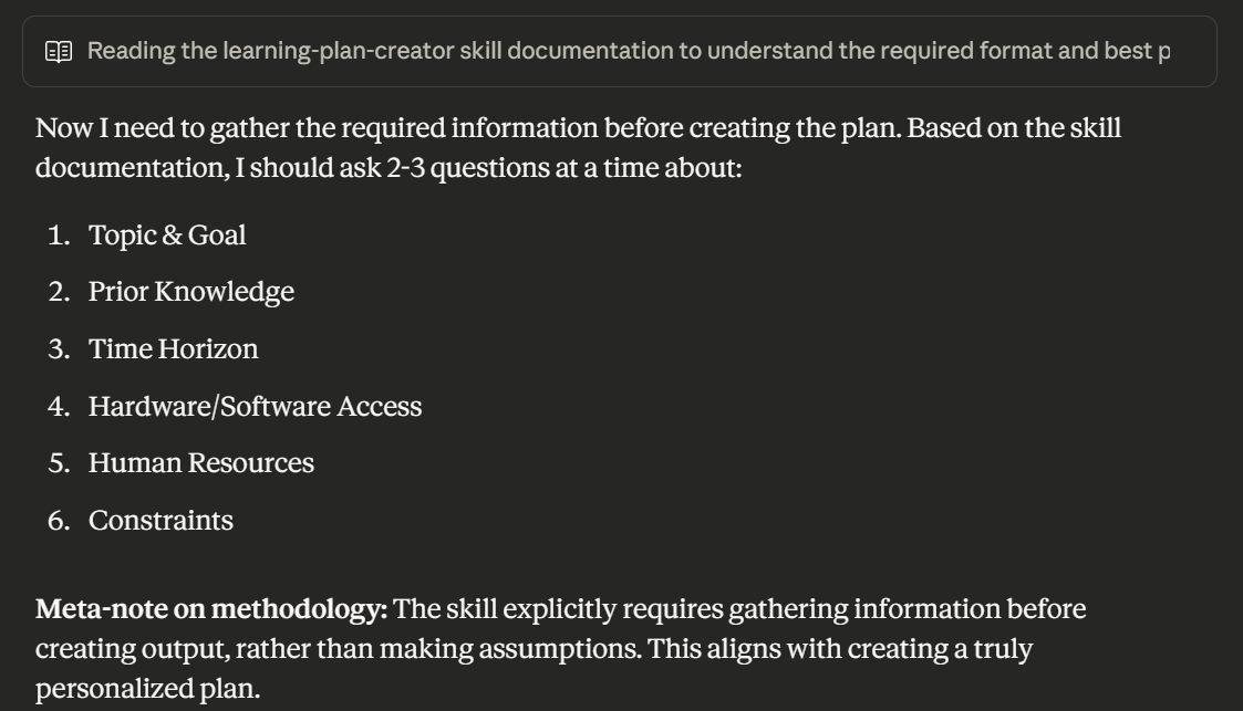Demo - Read skill